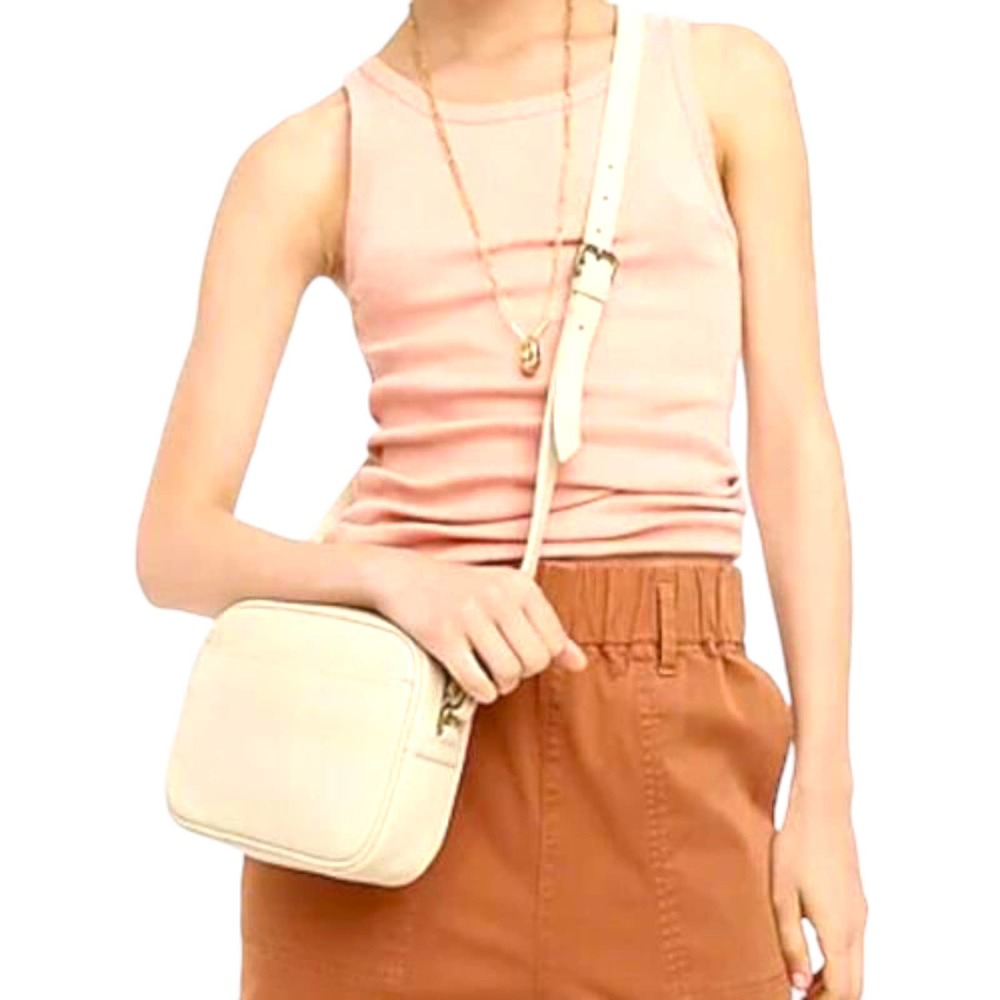 J.CREW PEBBLED LEATHER CAMERA BAG as is
